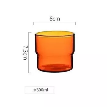 Цветные стеклянные стаканы 300/380 мл