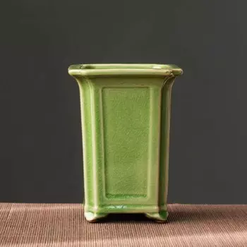 Цветочный горшок HEYYES керамический зеленый/синий