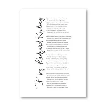 Цветочный постер Рудиард Киплинг "If", Duknow Style