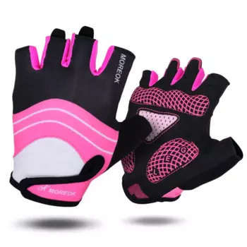 Cycling Half Finger Gloves Men Women Pink MTB Bike Gloves Sport Fitness Bicycle Shockproof Gym Gloves Summer велотовары