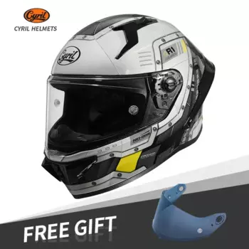 Cyril R1 гоночный шлем мотоциклетный гоночный шлем анфас мото DOT сертифицированные шлемы мотоциклетные для взрослых мужчин женщин с тонированием