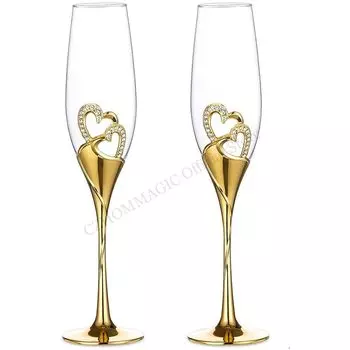 CZHOMMAGIC хрустальные бокалы для шампанского 2 шт.