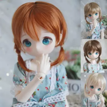 D04-P112 детская игрушка ручной работы 1/3 1/4 кукла BJD/SD кукла коричневая милая маленькая оплетка имитация мохера искусственный парик 1 шт.
