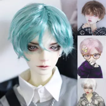 D04-P123 детская игрушка ручной работы 1/3 1/4 1/6 SSDF кукла BJD/SD кукла коричневая черная слегка Завитая пушистая мягкая парик 1 шт.