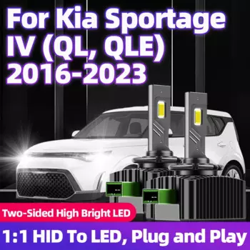 D3S фары Turbo LED 30000LM двусторонние автомобильные лампы CSP для Kia Sportage IV (QL, QLE) 2016 2017 2018 2019 2020 2021 2022 2023