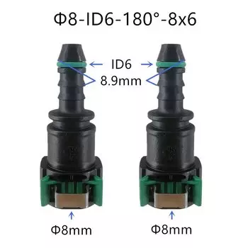 D8mm-ID6 Топливопровод разъемы быстрого разъем Бензин фильтр топливный фильтр для peugeot и Citroen два предмета много