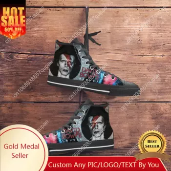 D-Davids Rock Star Singer Sneaker Classic Anti-slip High Top Round Toe Mens Shoes Custom Design Portable Lace Up Кроссовки New