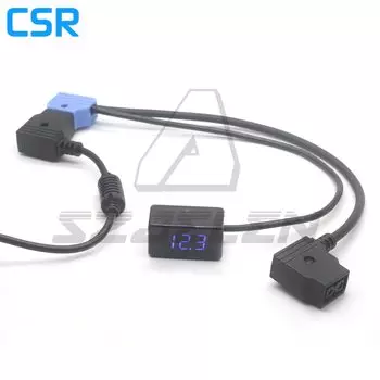 D-TAP Женский к мужскому DTAP с удлинительным кабелем монитора напряжения для аккумуляторов ARRI/RED/Canon с V-образным креплением