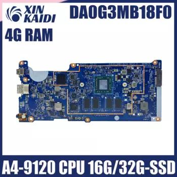 DA0G3MB18F0 Материнская плата для ноутбука HP Chromebook 11A G6 EE с процессором A4-9120C 2 ГБ/4 ГБ ОЗУ 16 ГБ EMMC L51910-001