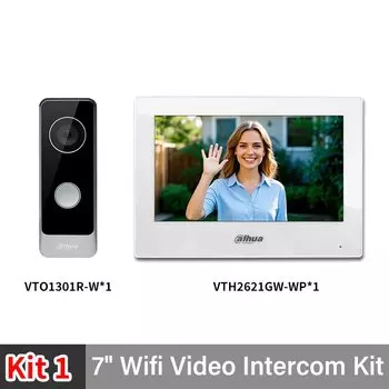 Dahua 2MP Wi-Fi Мини Домашний видеодомофон Беспроводная IP-камера дверного звонка ИК-дверная станция Приложение HD Видеозвонок IP65 H.265 VTO1301R-W