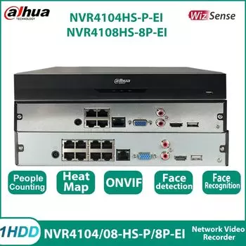 Dahua NVR4104HS-P-EI NVR4108HS-8P-EI NVR4116-8P-EI видеорегистратор с распознаванием лиц