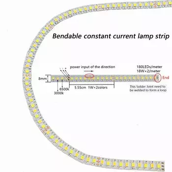 DALCAN гибкая светодиодная лента 3 метра 3000K+6500K 6мм