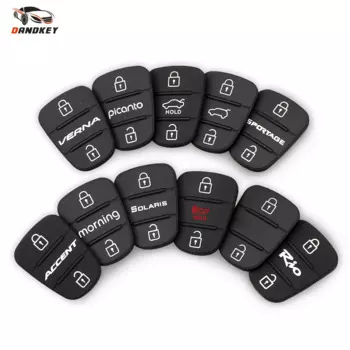 Dandkey 100x резиновый кнопочный коврик для Hyundai Solaris Picanto для Kia RIO HOLD Verna Sportage откидная оболочка ключа дистанционного управления