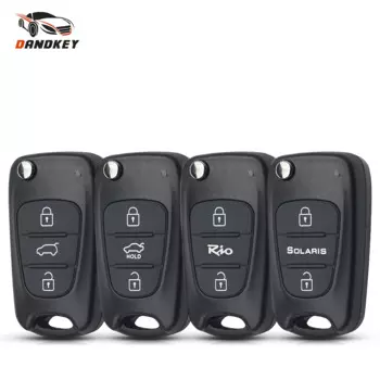 DANDKEY 10 шт./лот 3 кнопки дистанционного ключа Fob чехол для Hyundai I30 IX35 для Kia K2 K5 с держателем кнопки