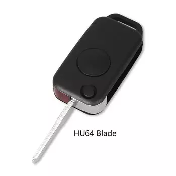 Dandkey 1/2/3/4 кнопочный автомобильный пульт дистанционного управления Складной флип-ключ корпус HU64 необработанный Лезвие крышка для Mercedes для Benz B200 A160 W124 W202 W210