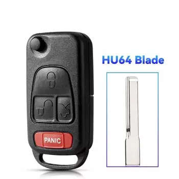 Dandkey 1 кнопочный складной БЕСКЛЮЧЕВОЙ ключ для входа дистанционный Брелок оболочка для Mercedes ключ для Benz C E S ML SL ML55 AMG S500 SL500