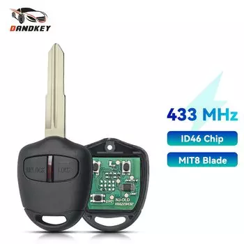 Dandkey 2/3-кнопочный дистанционный автомобильный ключ ID46 чип 433 МГц для Mitsubishi L200 Shogun Pajero Triton брелок управления автоматический необрезанный ключ Balde