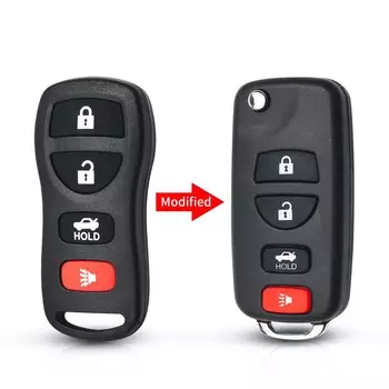 Dandkey 3/4 кнопок для Nissan Infiniti Xterra Frontier Muranon X-Trail Tiida модифицированный флип-ключ для автомобиля необработанный корпус дистанционного ключа