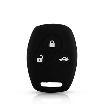 Dandkey 3-кнопочный силиконовый чехол для автомобильного ключа для Honda Accord CR-V Civic CRV Jazz Civic Pilot подходит для удаленного ключа автомобиля Car-stying