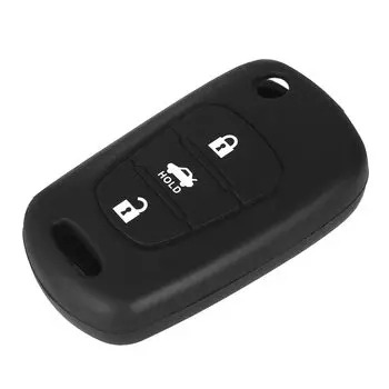 Dandkey 3-кнопочный силиконовый чехол для ключей от машины для Kia RIO K2 K5 Sportage Sorento для Hyundai i20 i30 i35 iX20 iX35 Solaris Verna