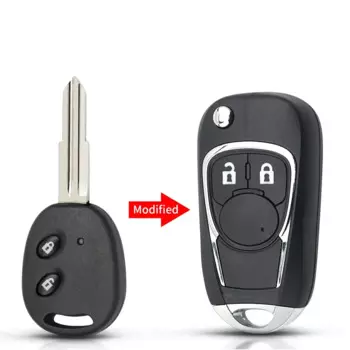 Dandkey Автомобильный ключ для шевролет Авео лова Epica Sail, складной Выкидной пульт дистанционного управления, 2 кнопки, Модифицированный Корпус ключа с левым/правом левым лезвием