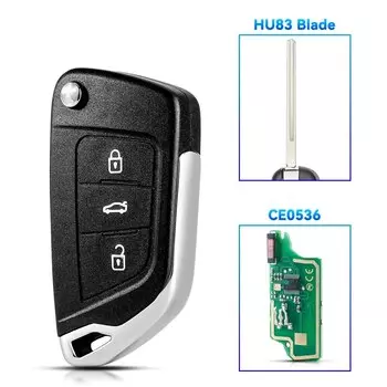 Dandkey измененный дистанционный Автомобильный ключ ASK/FSK 434 МГц для Citroen C4 C5 C6 C8 Xsara Picasso для Peugeot 107 207 307 308 CE0536/0523