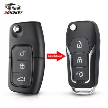 Dandkey измененный складной ключ чехол пульт дистанционного управления чехол для форд фиеста Ford Focus 2 Ecosport Kuga Escape 3 кнопки дистанционного флип ключ брелок HU101 лезвие