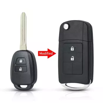 Dandkey корпус автомобильного ключа дистанционного управления Fob 2/3/4 кнопки заменяемый модифицированный брелок для Toyota Camry RAV4 Corolla TOY43 Blade
