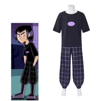 Дэнни Фантом Сэмюэл Мэнсон Косплей Костюм Черный Топ Брюки Костюм Для Мужчин Хэллоуин Карнавальный Наряд