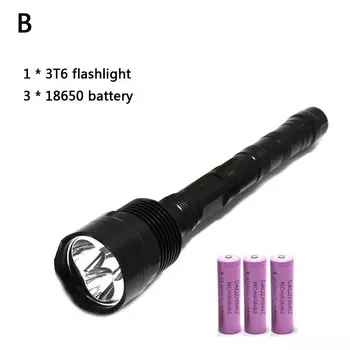 DAOZHIMEI 6000 люмен черный водонепроницаемый тактический фонарик