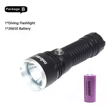 DAOZHIMEI Фонарик для дайвинга XHP70 желтый