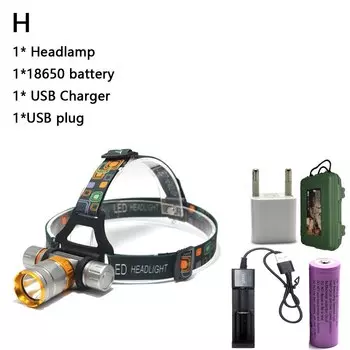 DAOZHIMEI Головной фонарь T6 5000 люмен для дайвинга