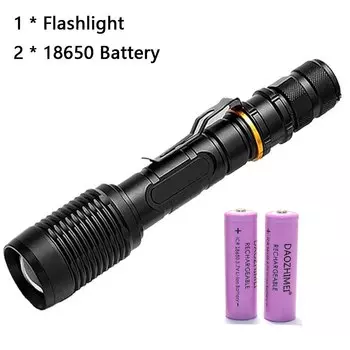 DAOZHIMEI Перезаряжаемый Тактический Фонарик 2000 Лм