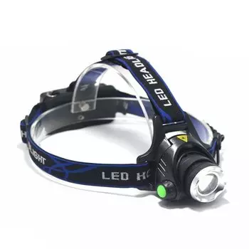 DAOZHIMEI Регулируемый головной фонарь черный с синей полосой