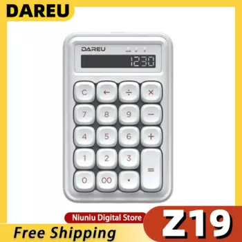 DAREU Z19 неперсонализированная механическая клавиатура с дисплеем Проводная Bluetooth двойной режим Pbt двухцветная инъекция Ретро панк Милая