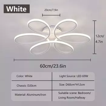 DARHYN потолочный светильник LED 75 Вт черный/белый