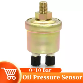 Датчик давления масла двигателя 0 ~ 10 бар 1/8 NPT Механический датчик масляного пресса Замена подходит для автомобильного лодки Масляный Пресс ure датчик