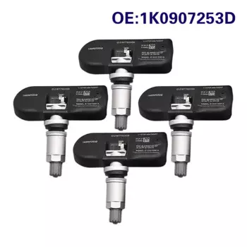 Датчик давления в шинах 1K0907253D TPMS 4 шт. для Audi A3 A4 A5 Q5 S4 Volkswagen Beetle CC Golf GTI Jetta Passat R32 Tiguan 315 МГц