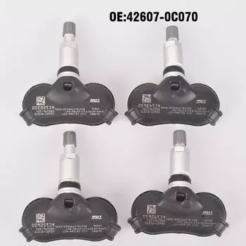 Датчик давления в шинах 4 шт., Tpms 42607-0C070 для Toyota Sequoia 2008 + Sienna 2007 + Tundra 2006 +