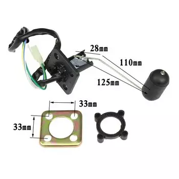 Датчик масла топливного бака, поплавковый датчик топлива для Gy6 50cc 125cc, ретро китайский скутер 139qmb, цилиндр, детали двигателя, скутера Lifan