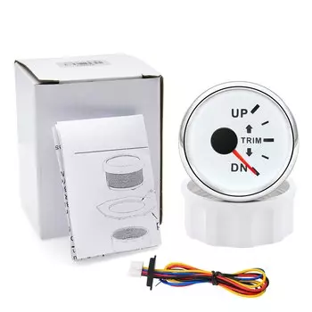 Датчик обрезки внутреннего подвесного двигателя для лодки, электрический датчик уровня обшивки Up-DN с красной подсветкой, 12 В 24 В, измеритель отделки из нержавеющей стали