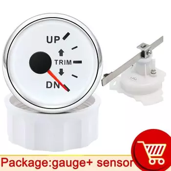 Датчик обшивки лодки для внутреннего подвесного двигателя, 52 мм, морской индикатор наклона обшивки, измеритель наклона вверх-вниз, правый и левый дисплей DN ~ UUP по индивидуальному заказу