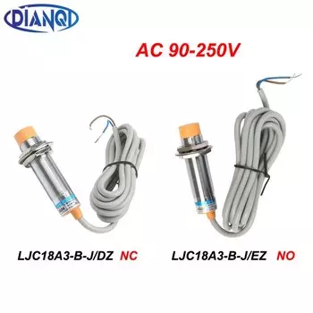 Емкостный датчик приближения диаметром 18 мм, 10 мм, AC 90-250 В, 2 провода