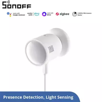 Датчик присутствия человека SONOFF SNZB-06P Zigbee, датчик обнаружения движения со встроенным фотодетектором, поддержка Alexa Google Alice Smartthing