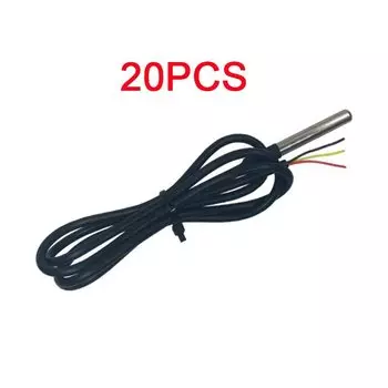 Датчик температуры DS18b20, 5/15/20/10 шт./лот, водонепроницаемый датчик температуры с зондом из нержавеющей стали