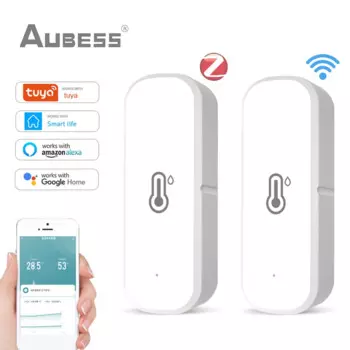 Датчик температуры и влажности Tuya Wi-Fi/ZigBee, комнатный гигрометр для умного дома, термометр SmartLife через Alexa Google Assistant