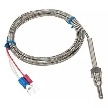 Металлический плетеный кабель FTARP09 PT100, тип 2 м, 30 мм, датчик температуры RTD, резьба 1/8 1/4 3/8 1/2 3/4 дюйма M6 M8 M10 M12