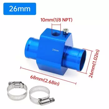 Датчик температуры воды, соединительный датчик трубы, 26 мм, 28 мм, 30 мм, 32 мм, адаптер для шланга, датчик температуры воды 1/8 NPT, датчик температуры радиатора, на заказ