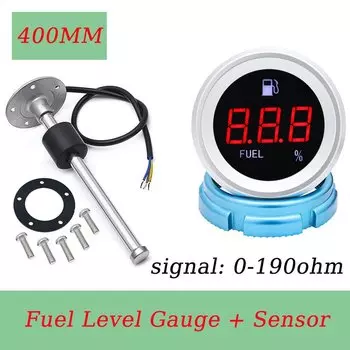 Датчик уровня топлива 100-600 мм, цифровые датчики уровня топлива, 52 мм, водонепроницаемый ЖК-метр масляного бака для морского автомобиля, кемпера, яхты