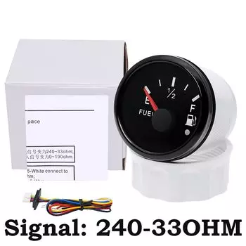 Датчик уровня топлива 240-33 Ом с датчиком уровня топлива, измеритель уровня топлива 52 мм с красной подсветкой, индикатор масла, диапазон датчика 100-500 мм